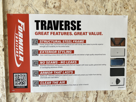 New NEW 2026 Formula 7x16 +V Traverse, 7’ TALL 80.5” Rear door open height Rear Ramp Enclosed Cargo Trailer