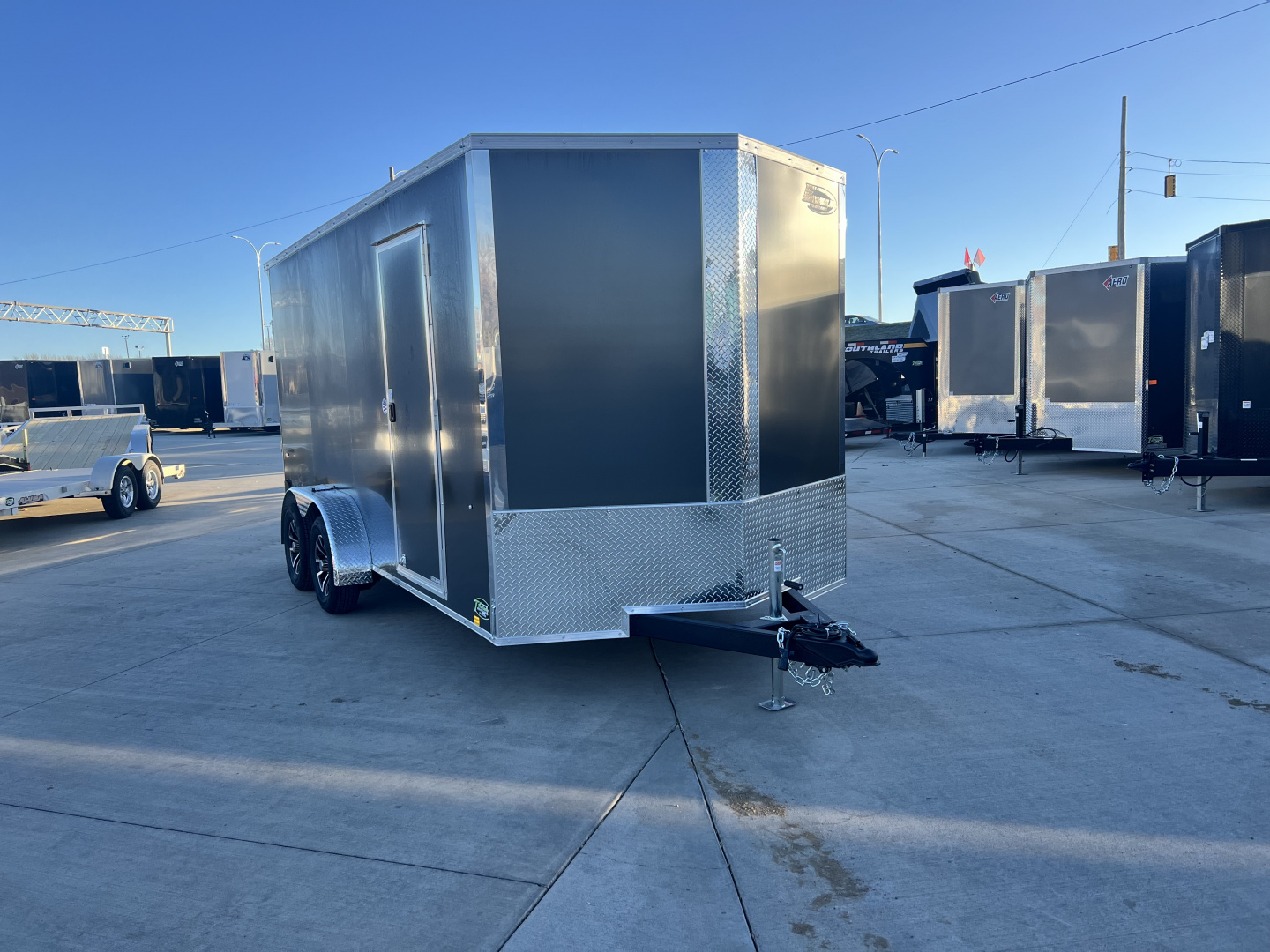 New NEW 2026 Formula 7x16 +V Traverse, 7’ TALL 80.5” Rear door open height Rear Ramp Enclosed Cargo Trailer