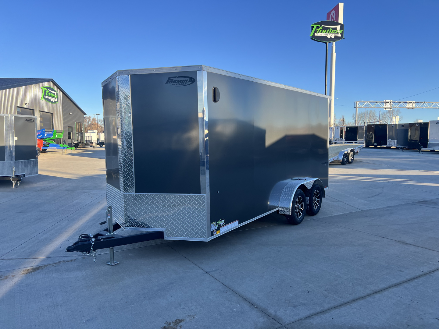 New NEW 2026 Formula 7x16 +V Traverse, 7’ TALL 80.5” Rear door open height Rear Ramp Enclosed Cargo Trailer