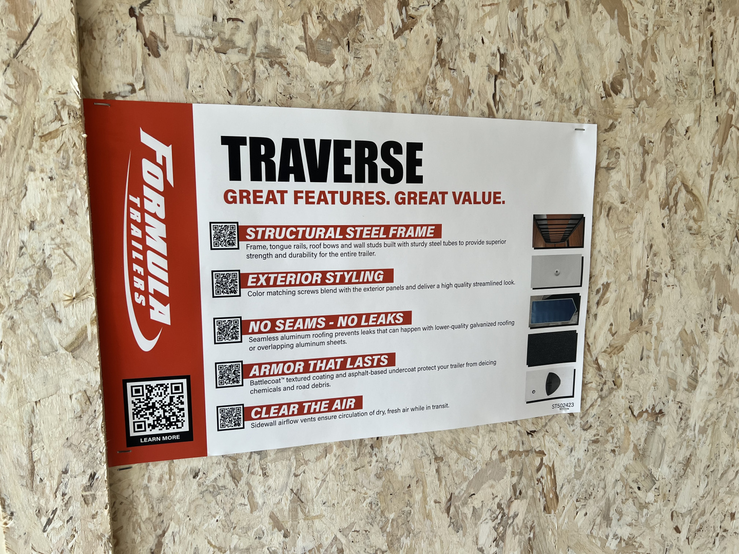 New NEW 2026 Formula 7x16 +V Traverse, 7’ TALL 80.5” Rear door open height Rear Ramp Enclosed Cargo Trailer