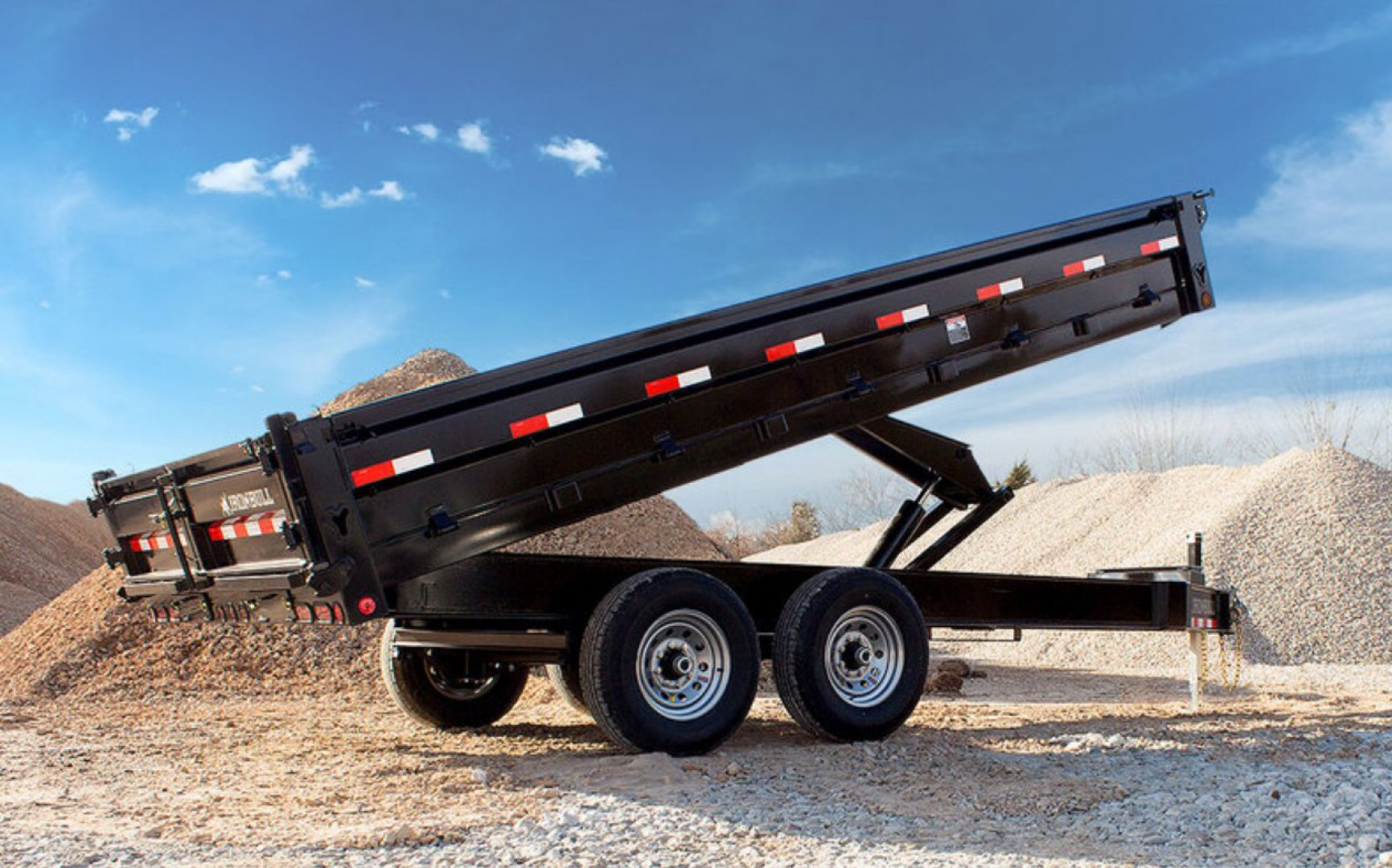 New 2026 Iron Bull DDP9616072 Dump Trailer / 8X16 DECKOVER DUMP / 18" FOLD DOWN SIDES / RAMPS/ TARP / SCISSOR HOIST / 2-7,000# ELECTRIC BRAKE AXLES