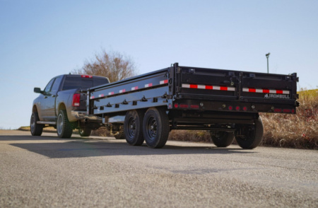 New 2026 Iron Bull DDP9616072 Dump Trailer / 8X16 DECKOVER DUMP / 18  FOLD DOWN SIDES / RAMPS/ TARP / SCISSOR HOIST / 2-7,000# ELECTRIC BRAKE AXLES