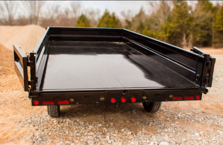 New 2026 Iron Bull DDP9616072 Dump Trailer / 8X16 DECKOVER DUMP / 18" FOLD DOWN SIDES / RAMPS/ TARP / SCISSOR HOIST / 2-7,000# ELECTRIC BRAKE AXLES