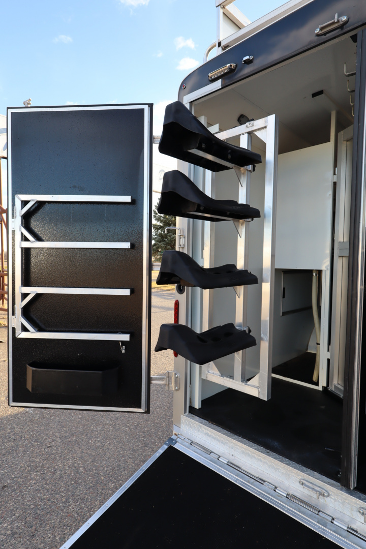 Used 2022 Bison 4 Horse LQ Slide-out Horse Trailer