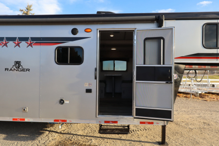 Used 2022 Bison 4 Horse LQ Slide-out Horse Trailer