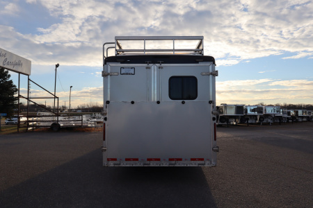 Used 2022 Bison 4 Horse LQ Slide-out Horse Trailer