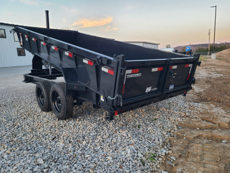 New Hillcrest 7 X 16 DUMP TRAILER, 17.6K, HYD JACK HD Ramps