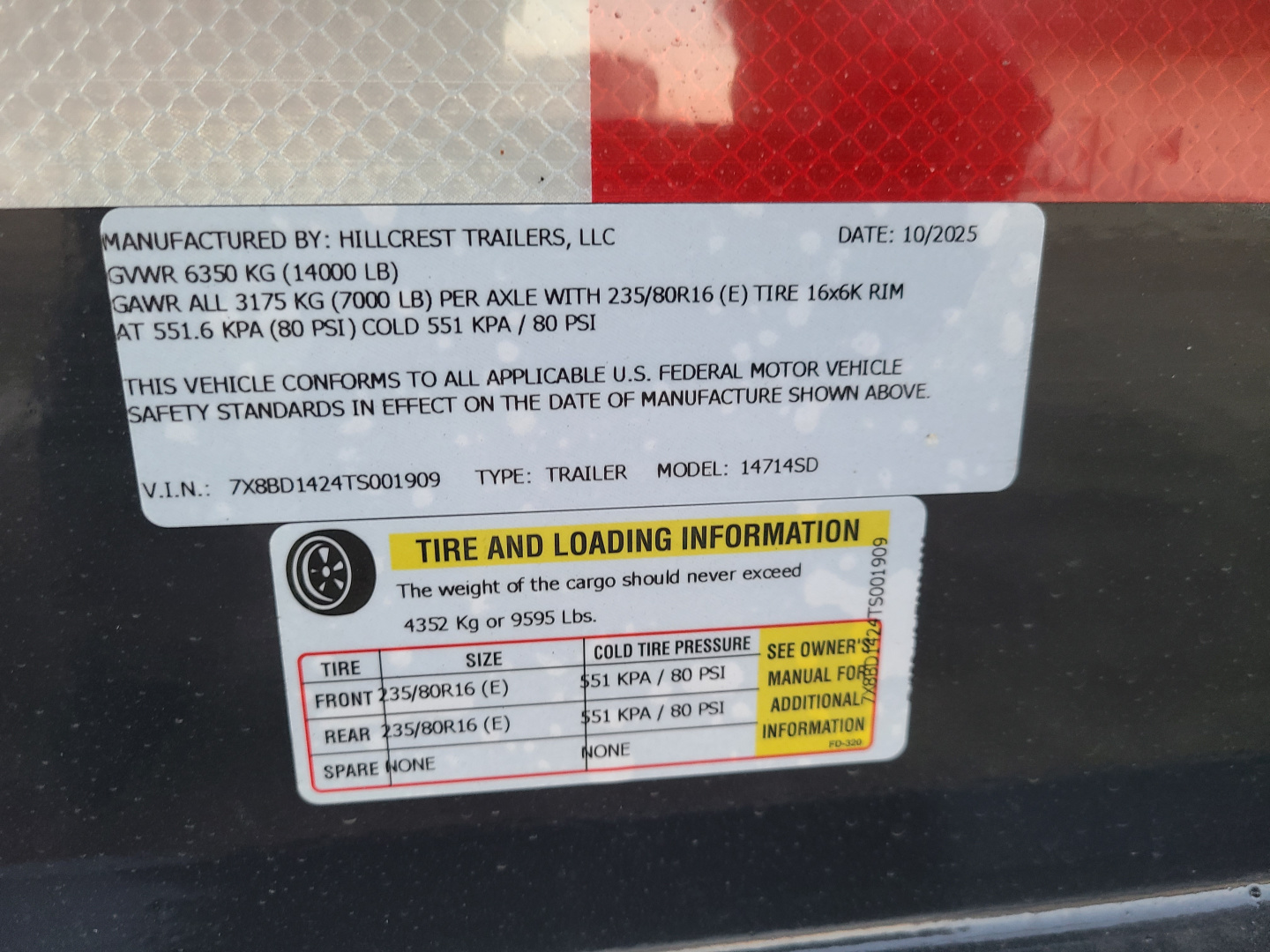 New Hillcrest 7X14 DUMP TRAILER, 14K