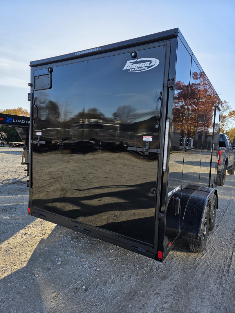New 2026 Formula Trailers 7X14 BLACKOUT ENCLOSED CARGO ENCLOSED TRAILER 7' INSIDE HEIGHT RAMP DOOR Cargo / Enclosed Trailer