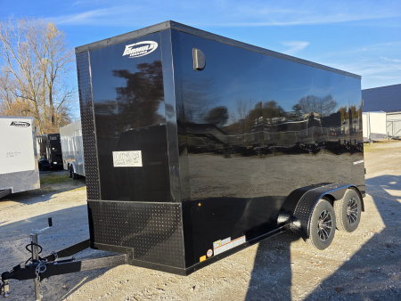 New 2026 Formula Trailers 7X14 BLACKOUT ENCLOSED CARGO ENCLOSED TRAILER 7' INSIDE HEIGHT RAMP DOOR Cargo / Enclosed Trailer