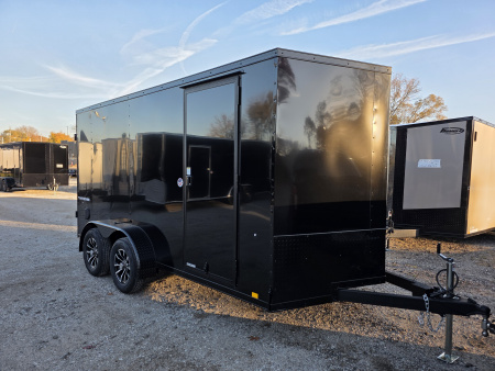 New 2026 Formula Trailers 7X14 BLACKOUT ENCLOSED CARGO ENCLOSED TRAILER 6'6 INSIDE HEIGHT RAMP DOOR Cargo / Enclosed Trailer