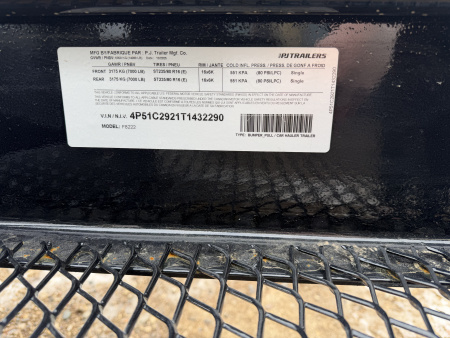 New 2026 PJ Trailers F8 DeckOver 20x8 Equipment Trailer