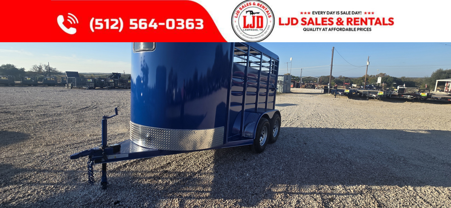 New 2025 Calico - 12' X 6' X 6'6 Bumper Pull - Stock Trailer