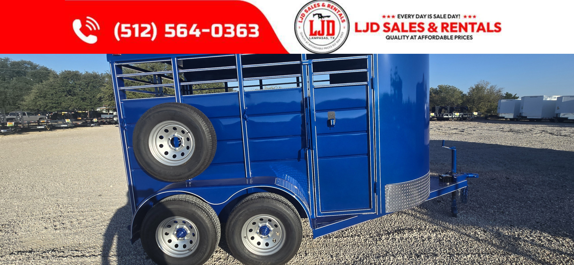 New 2025 Calico - 12' X 6' X 6'6 Bumper Pull - Stock Trailer