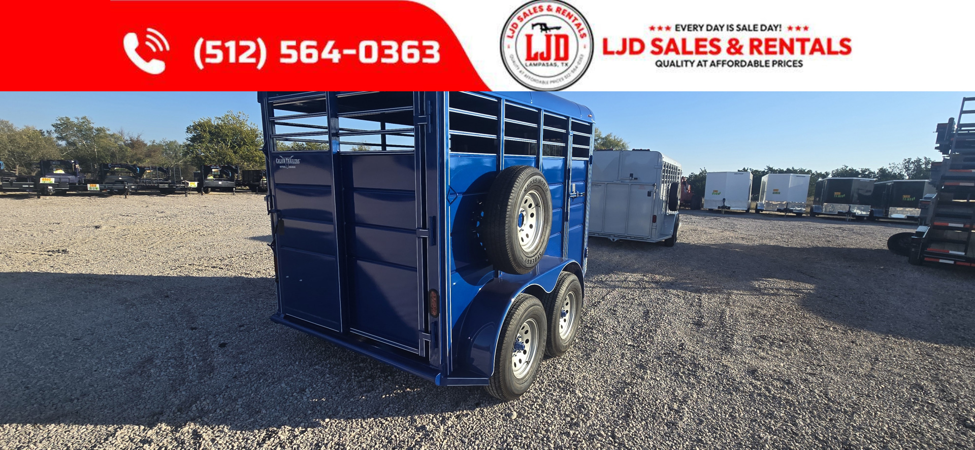 New 2025 Calico - 12' X 6' X 6'6 Bumper Pull - Stock Trailer