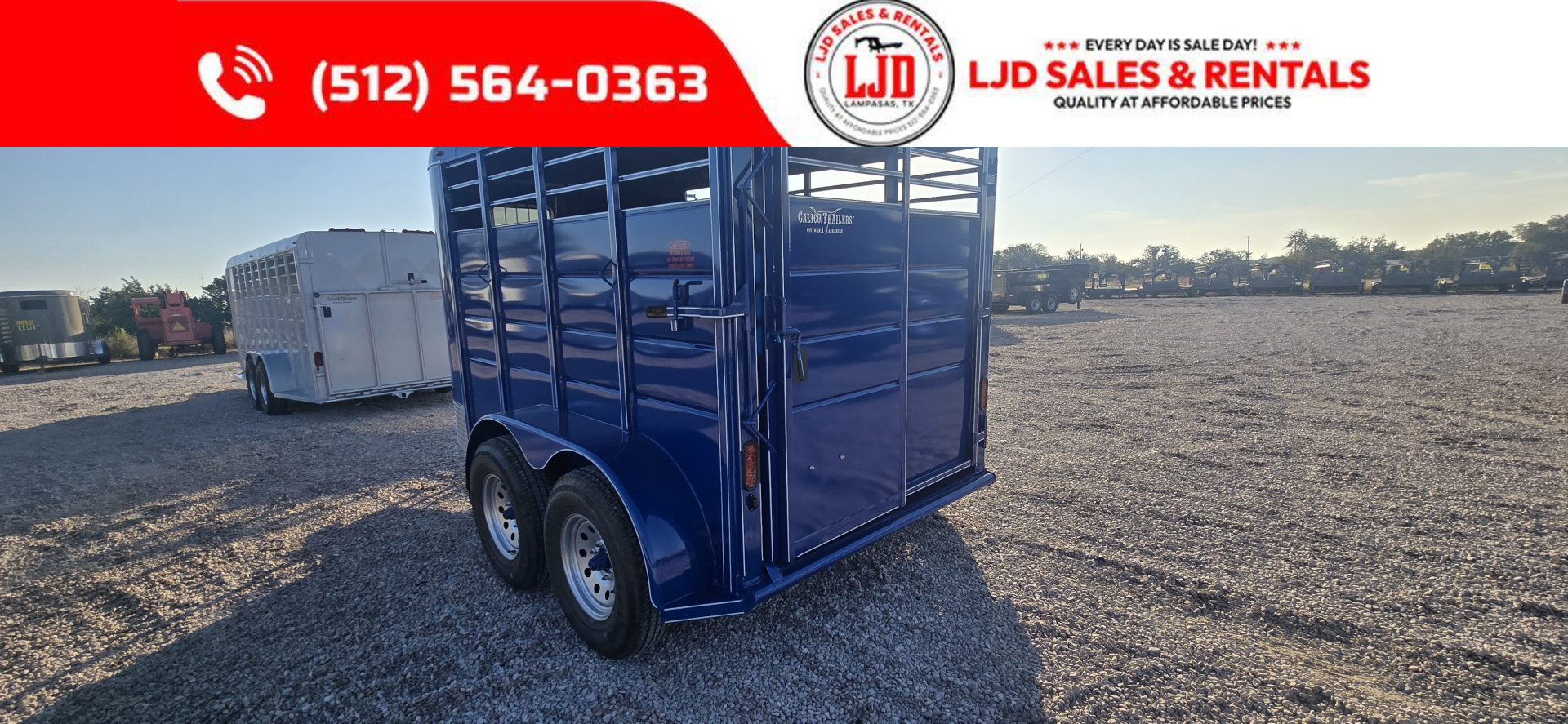 New 2025 Calico - 12' X 6' X 6'6 Bumper Pull - Stock Trailer