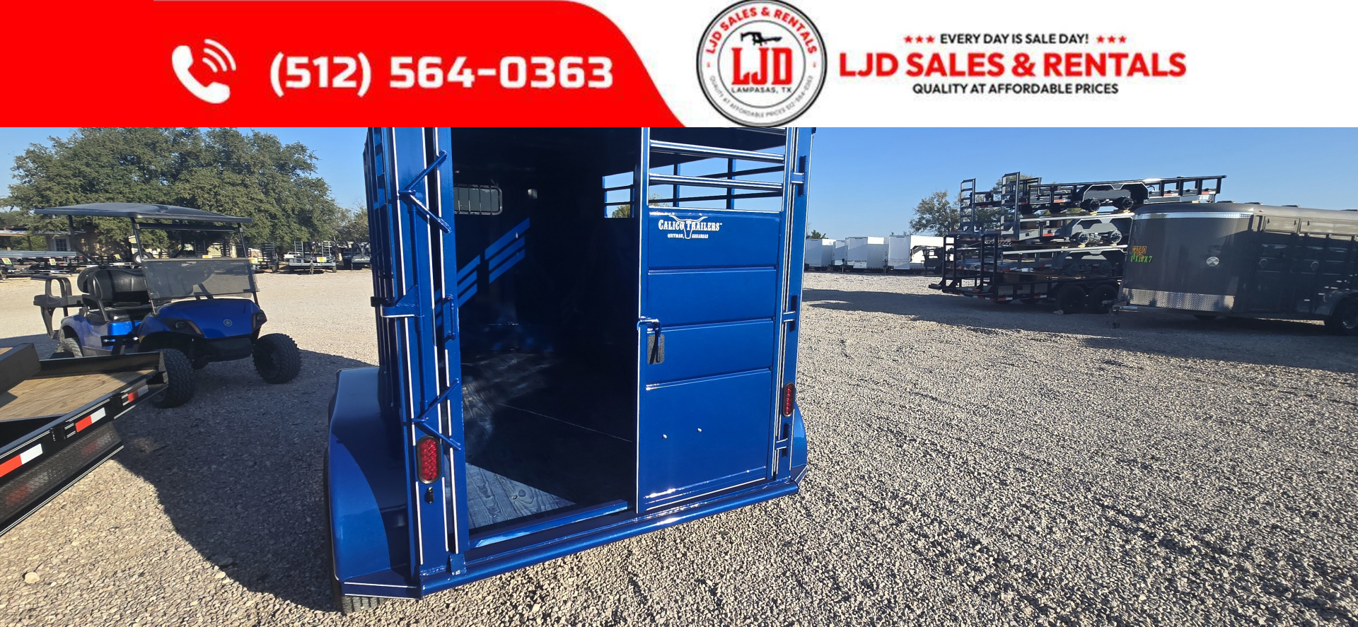 New 2025 Calico - 12' X 6' X 6'6 Bumper Pull - Stock Trailer