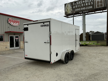 New 2026 Compass 7'x16' Enclosed Cargo Trailer - Indigo DLX