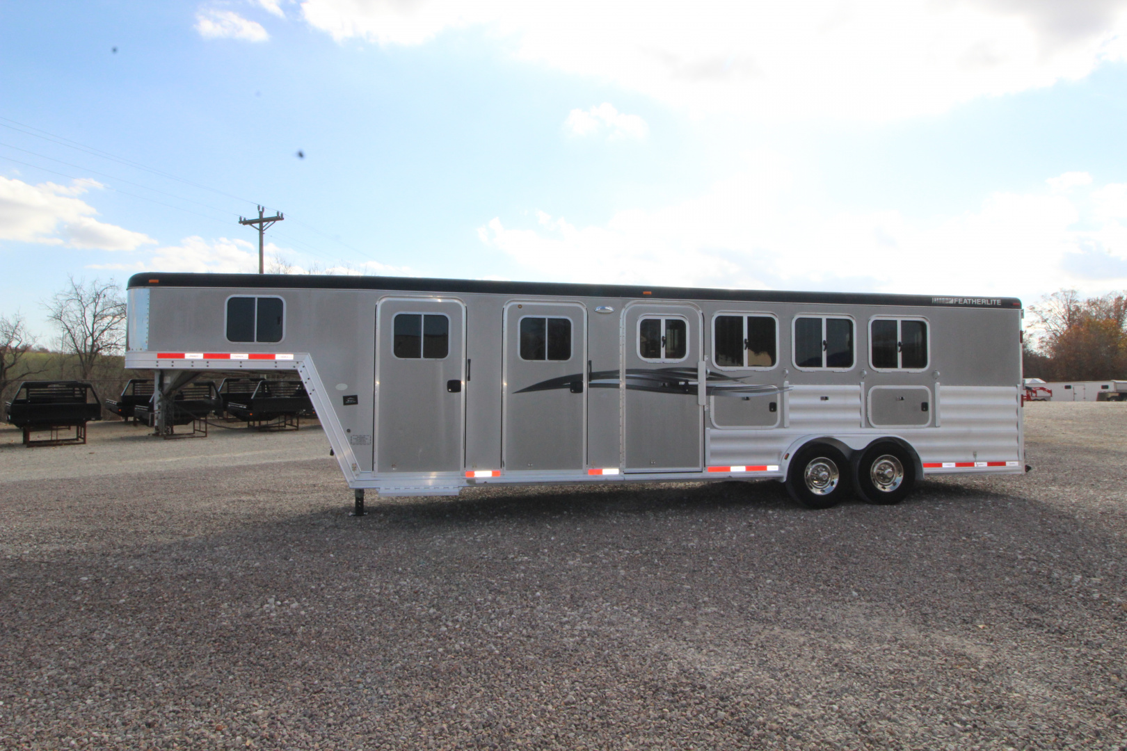 Used 2008 Featherlite Trailers 8541-4H Horse Trailer