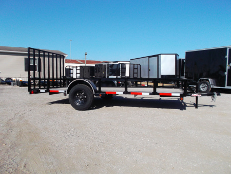 New 2026 Longhorn Trailers 77x14 Utility Trailer / 4ft Heavy Duty Ramp Gate / LED Lights