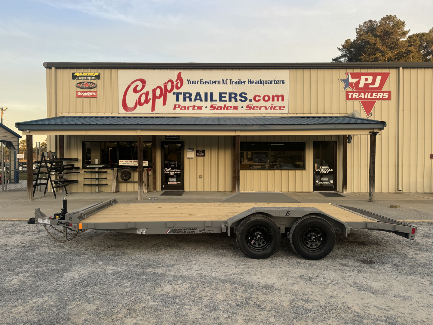 New 2026 Liberty LC7K83X18C4DT Battleship Grey Car Hauler