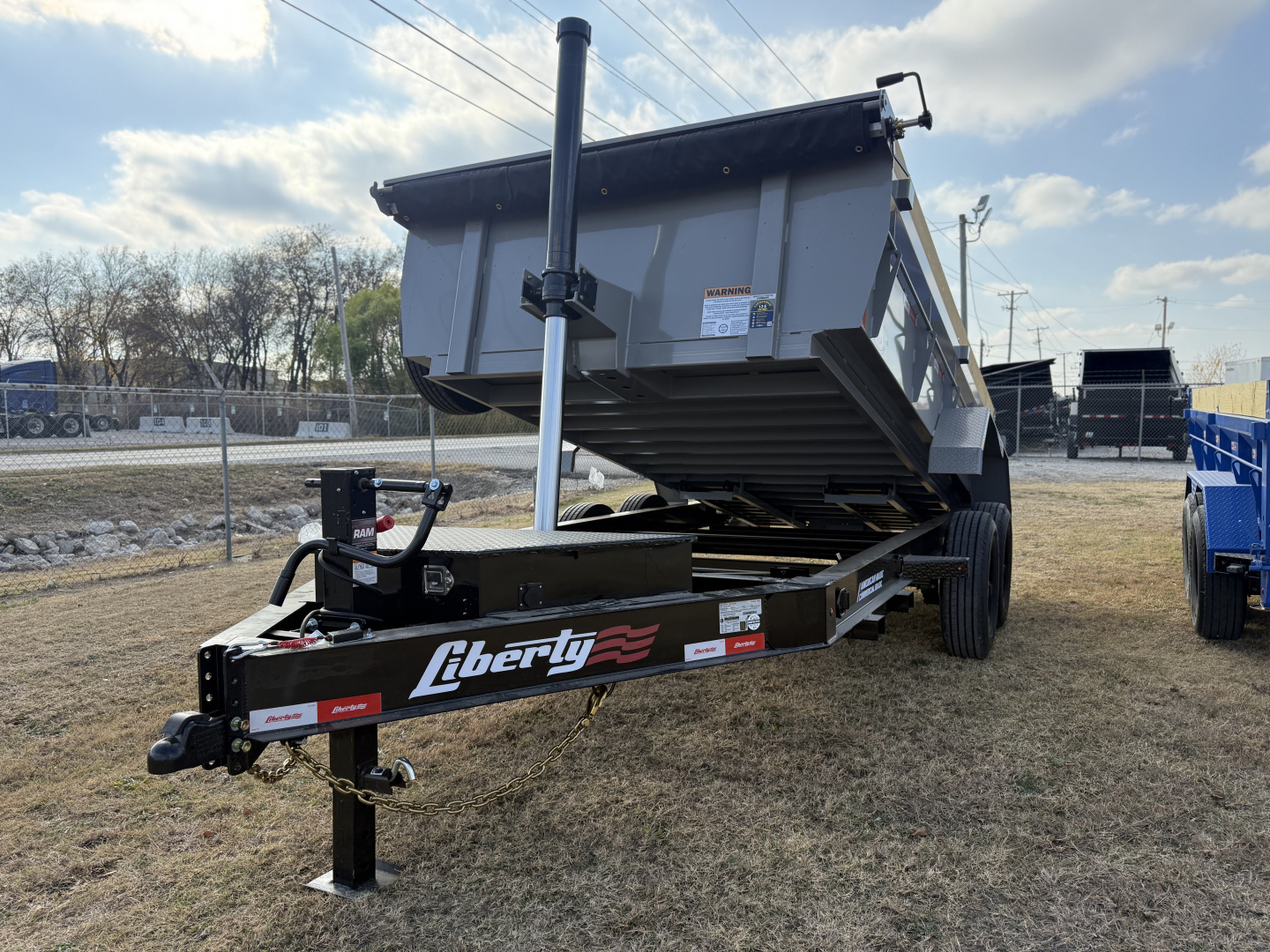 New 2026 Liberty LD14K83x14 Two-Tone Telescopic Hoist Dump Trailer w/ 14 Ply Tire Upg.