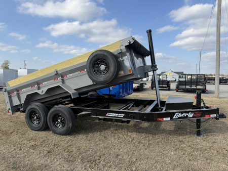 New 2026 Liberty LD14K83x14 Two-Tone Telescopic Hoist Dump Trailer w/ 14 Ply Tire Upg.