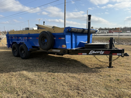 New 2026 Liberty LD14K83x16 Two-Tone Telescopic Hoist Dump Trailer w/ 14 Ply Tire Upg.