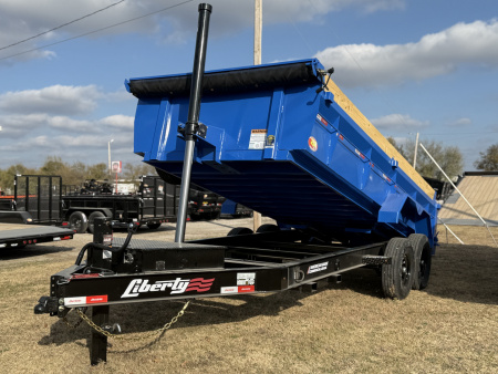 New 2026 Liberty LD14K83x16 Two-Tone Telescopic Hoist Dump Trailer w/ 14 Ply Tire Upg.
