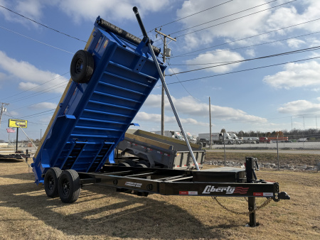 New 2026 Liberty LD14K83x16 Two-Tone Telescopic Hoist Dump Trailer w/ 14 Ply Tire Upg.