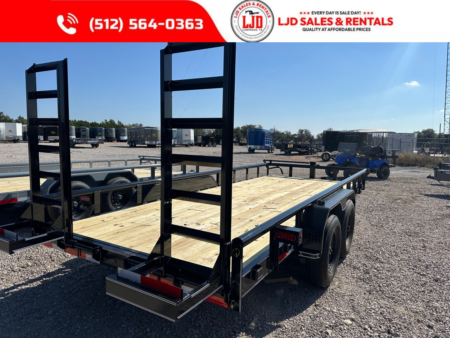 New 2026 - A & V - 83" X 18' Pipe Top Equipment Trailer - 14K GVWR