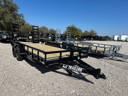 New 2026 - A & V - 83  X 18' Pipe Top Equipment Trailer - 14K GVWR