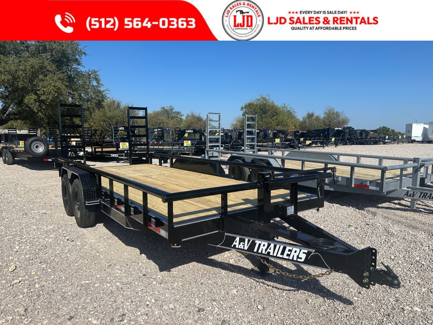 New 2026 A & V - 83" X 20' Pipe Top Equipment Trailer - Heavy Duty