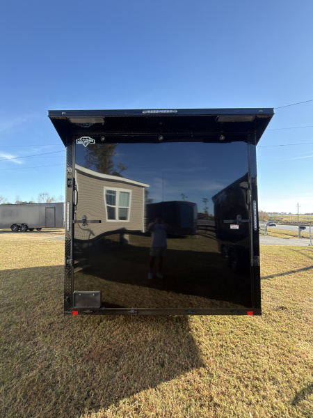 New 2026 Diamond Cargo 8.5x16TA 7' Tall .080 Black PolyCor Blackout Package Rear Wing Spoiler8 Cargo / Enclosed Trailer