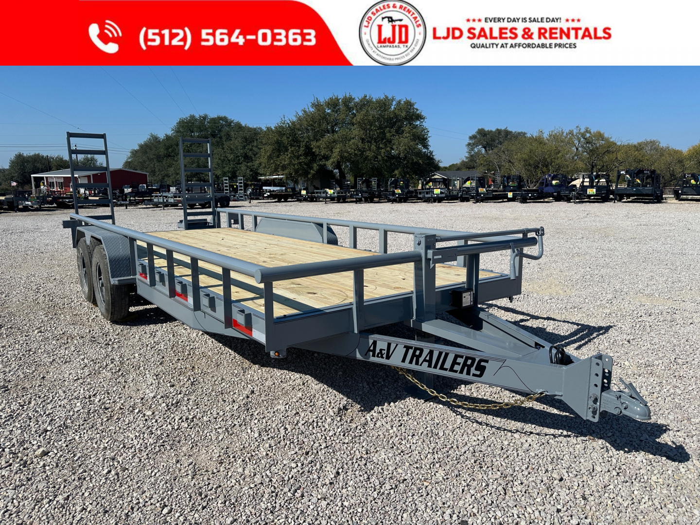New 2026 A & V - 83" X 20' Pipe Top Equipment Trailer - 14k gvwr