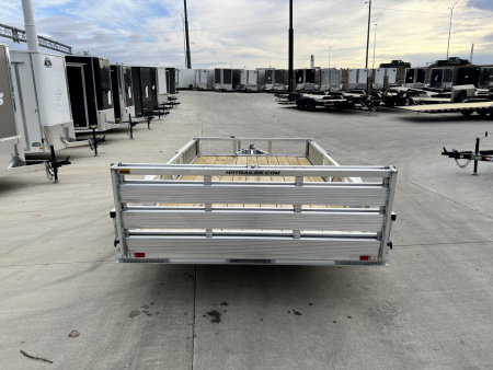 New NEW 2026 H&H 82"x14' Aluminum Flatbed RailSide ATV side Ramp Utility bi fold gate with aluminum wheels