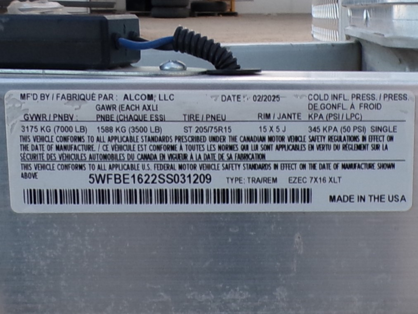 New 2025 ALCOM EZ Hauler 7x16 XLT Cargo / Enclosed Trailer - 209