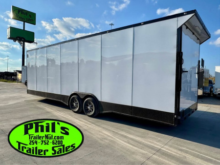 New 2025 8.5X28 ENCLOSED TRAILER CARGO TRAILER UPGRADED 8' INTERIOR HEIGHT, ALUMINUM WHEELS & .080 SCREWLESS EXTERIOR! Cargo / Enclosed Trailer