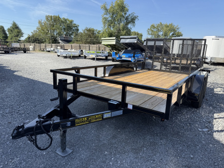 New 2025 P & T Trailers 7K 82X16 TUBE 2 BRAKE'S TUBE 7K JACK Utility Trailer