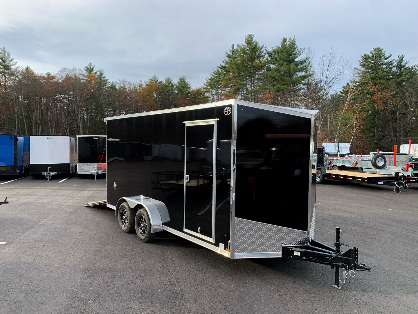 New 2026 US Cargo 7X16+ 2ft V-Nose / I-Beam Frame / 7' Interior / Polycore - 7000GVW