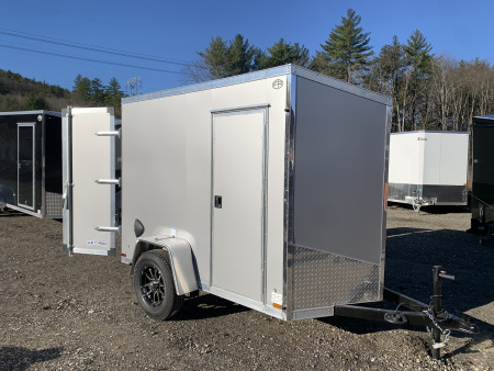 New 2026 US Cargo 5X8 +2ft V nose/ Barn Doors/ Side door/ Polycore / 6' interior - 2990gvw