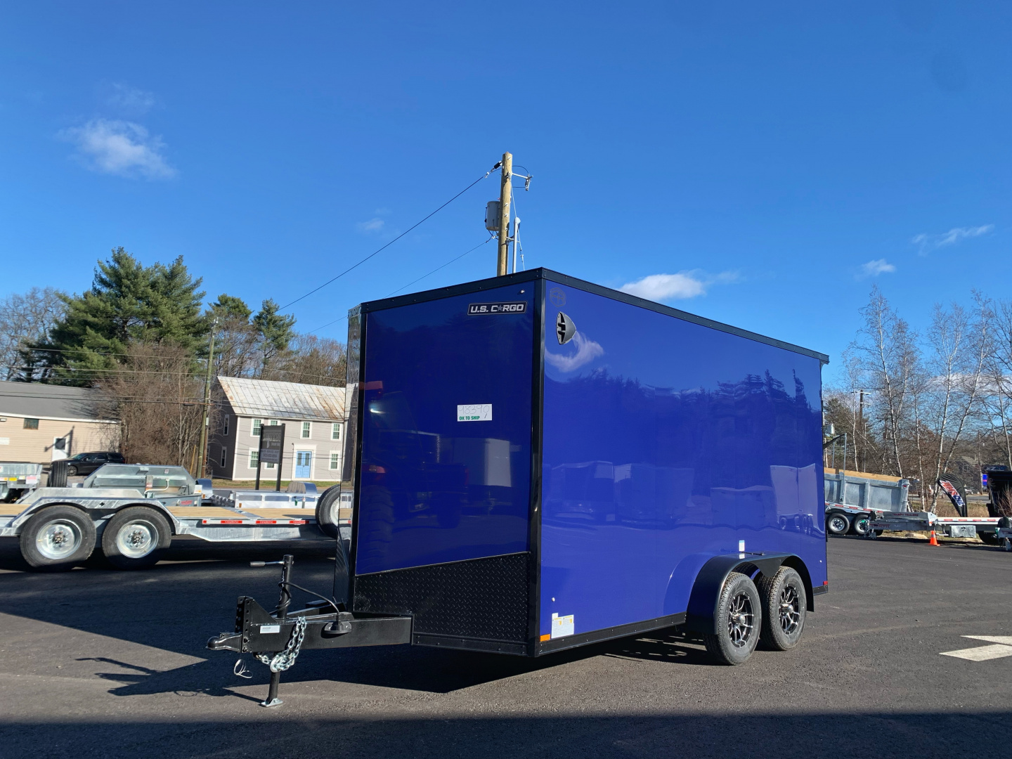 New 2026 US Cargo 7X14+ 2ft V-Nose /Polycore/ I-Beam Frame / 7' interior / Blackout - 7000GVW