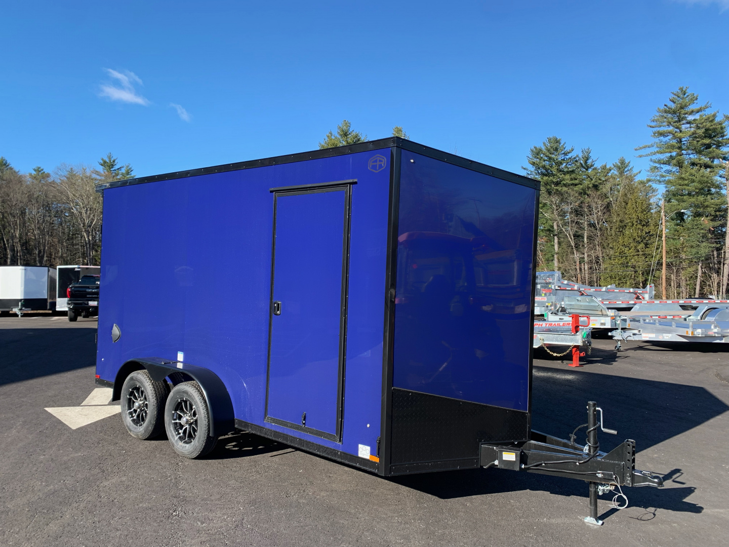 New 2026 US Cargo 7X14+ 2ft V-Nose /Polycore/ I-Beam Frame / 7' interior / Blackout - 7000GVW
