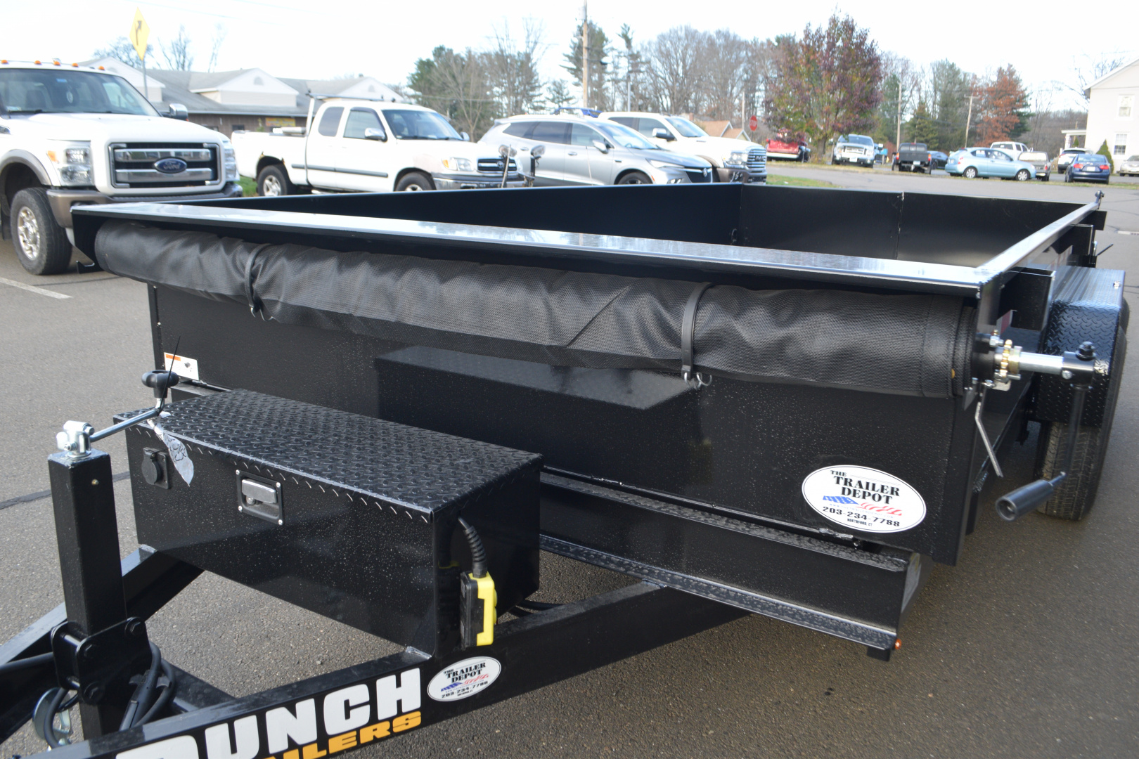 New Punch 6'11" x 14' Scissor Dump Trailer 14K