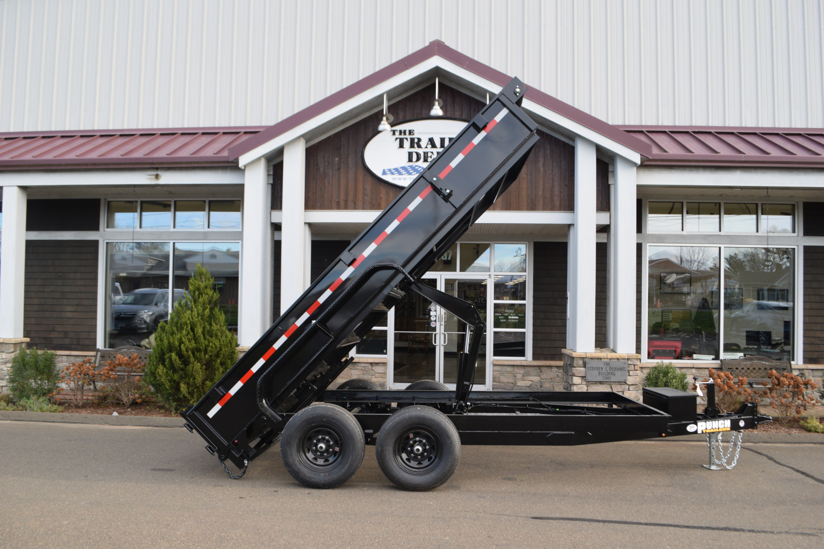 New Punch 6'11" x 14' Scissor Dump Trailer 14K