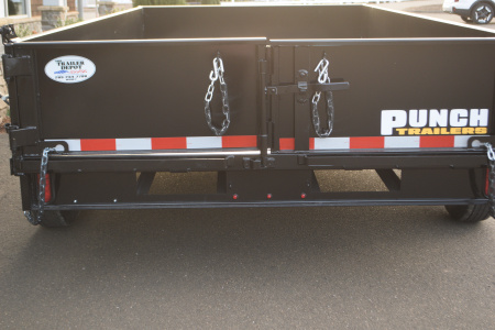 New Punch 6'11" x 14' Scissor Dump Trailer 14K
