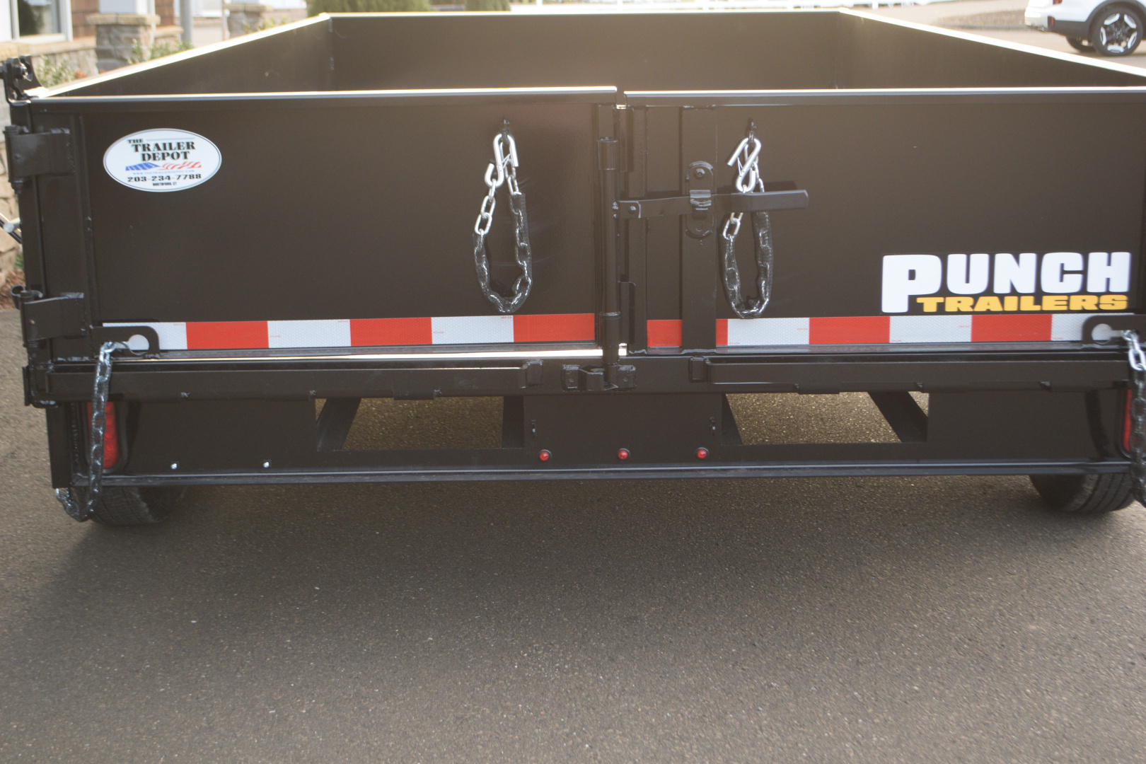 New Punch 6'11" x 14' Scissor Dump Trailer 14K