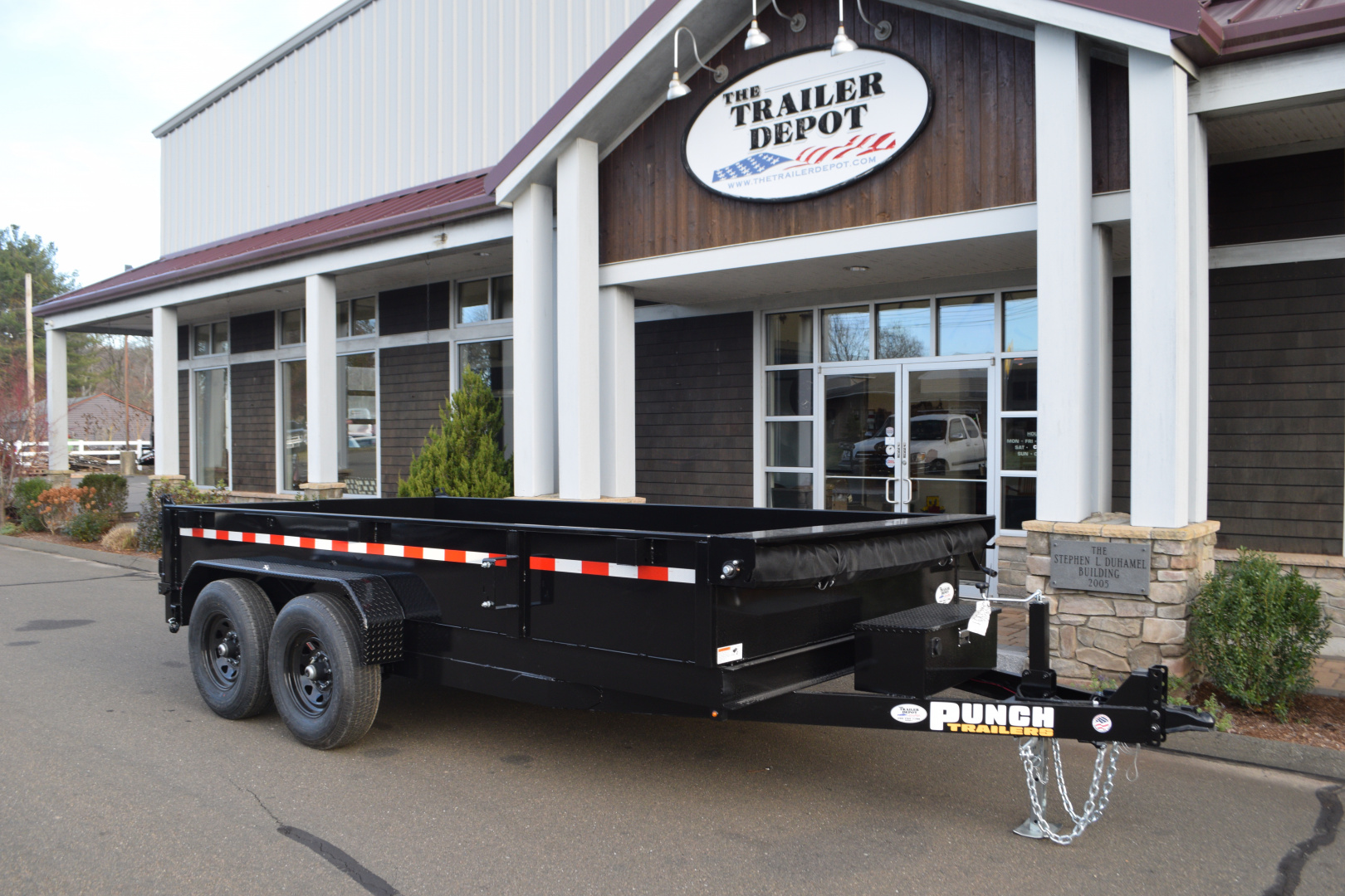 New Punch 6'11" x 14' Scissor Dump Trailer 14K