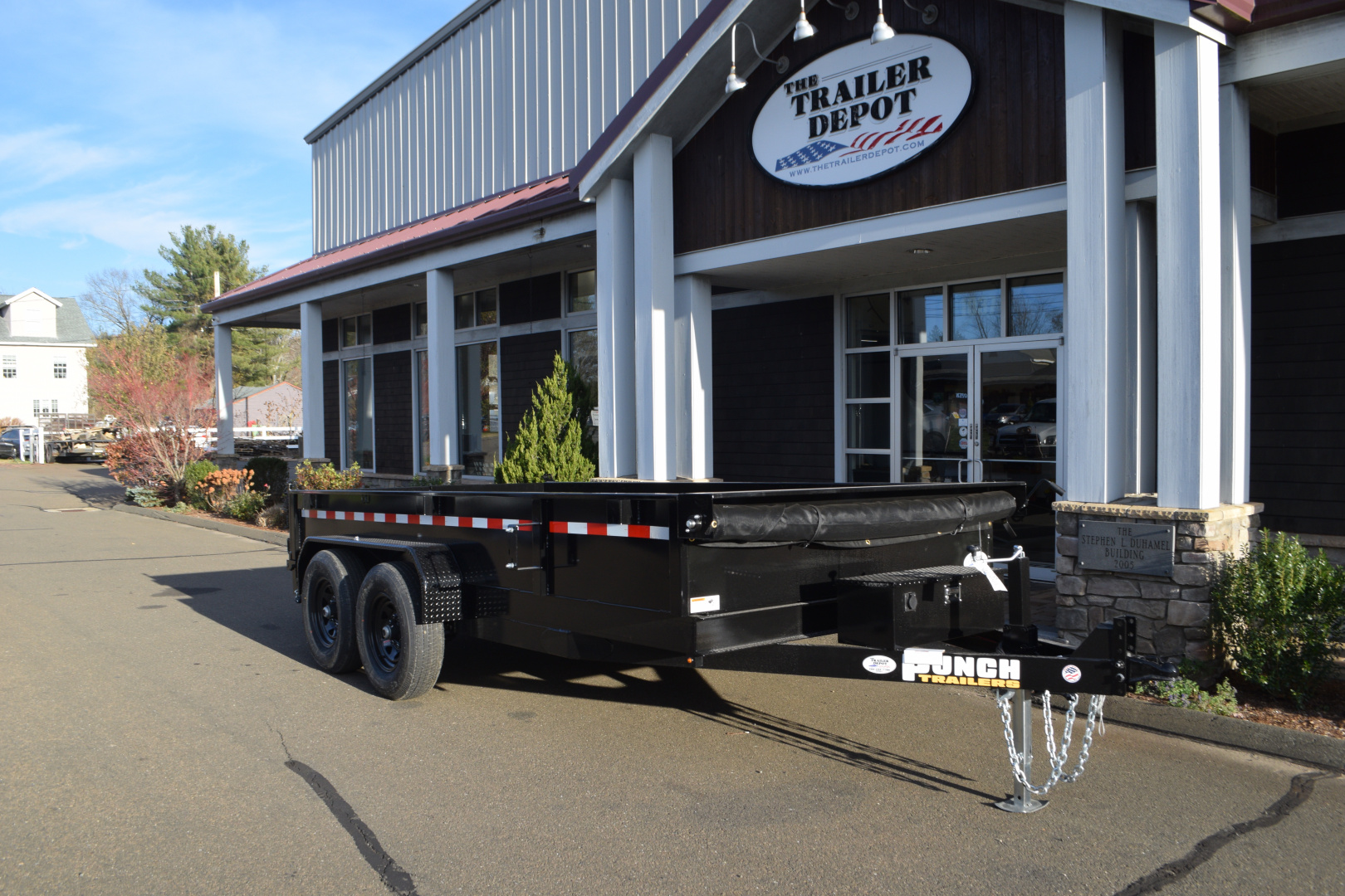 New Punch 6'11" x 14' Scissor Dump Trailer 14K