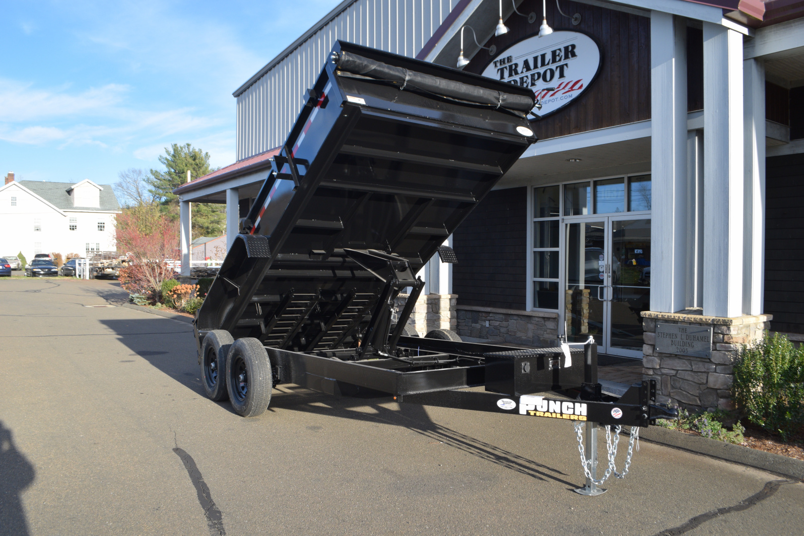 New Punch 6'11" x 14' Scissor Dump Trailer 14K